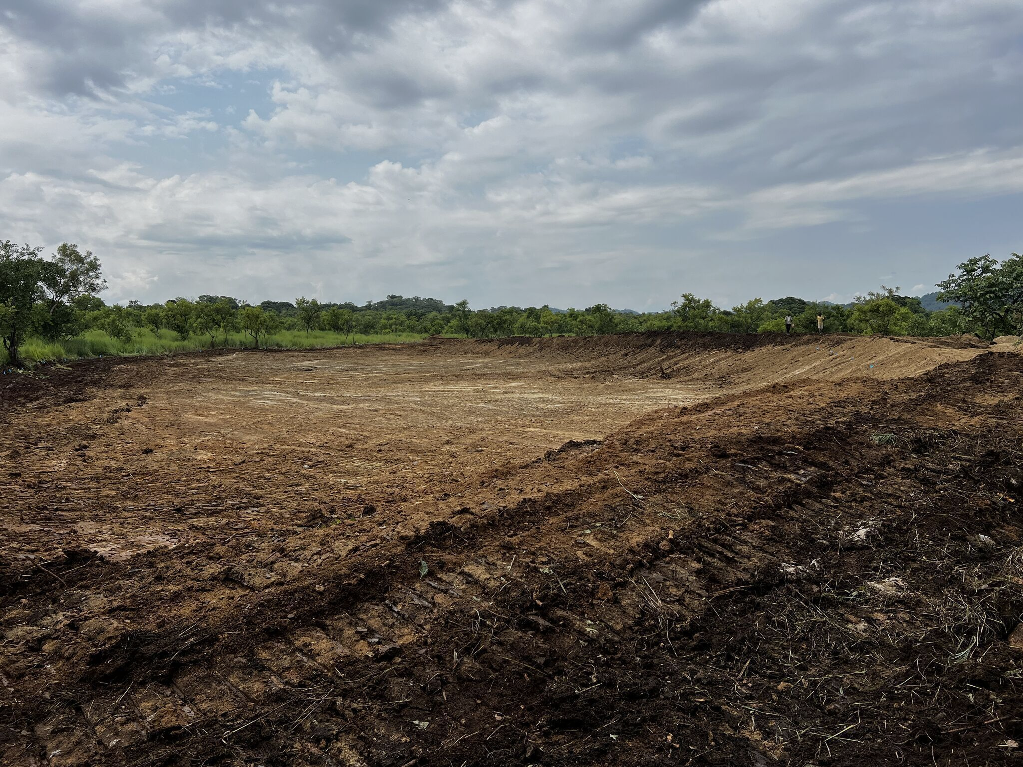 Newly constructed dam