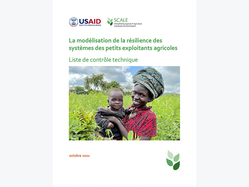 Ce guide est un outil de suivi et de gestion de la qualité pour améliorer la mise en œuvre de la Modélisation pour la résilience des systèmes des petits exploitants agricoles (MR).